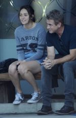 EMMY ROSSUM on the Shameless Set in Pasadena 07/14/2017