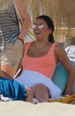 EVA LONGORIA at a Beach Club in Marbella 07/13/2017