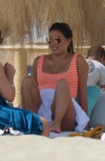EVA LONGORIA at a Beach Club in Marbella 07/13/2017