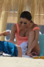EVA LONGORIA at a Beach Club in Marbella 07/13/2017