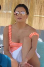 EVA LONGORIA at a Beach Club in Marbella 07/13/2017