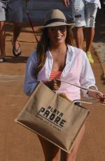 EVA LONGORIA at a Beach Club in Marbella 07/13/2017