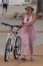 EVA LONGORIA Riding a Bike in Marbella 07/18/2017