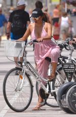 EVA LONGORIA Riding a Bike in Marbella 07/18/2017