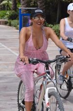 EVA LONGORIA Riding a Bike in Marbella 07/18/2017