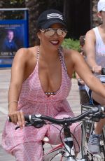 EVA LONGORIA Riding a Bike in Marbella 07/18/2017