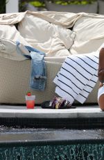 EVA MARCILLE in Bikini at a Pool in South Beach 07/20/2017