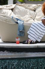 EVA MARCILLE in Bikini at a Pool in South Beach 07/20/2017