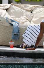EVA MARCILLE in Bikini at a Pool in South Beach 07/20/2017