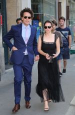 FELICITY JONES Out at Haute Couture Paris Fashion Week 07/03/2017