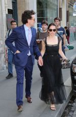 FELICITY JONES Out at Haute Couture Paris Fashion Week 07/03/2017