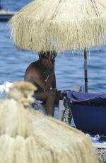 FIONA SWAROVSKI in Bikini at a Beach in Hotel Regina in Ischia 07/10/2017