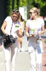 GIGI and MARIELLE HADID Leaves Alfred Tea in Los Angeles 07/05/2017
