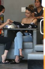 GIGI HADID at a Nail Salon in Beverly Hills 07/12/2017