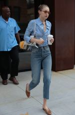 GIGI HADID in Jeans Leaves Her Appartment in New York 07/25/2017
