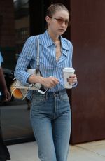 GIGI HADID in Jeans Leaves Her Appartment in New York 07/25/2017