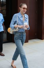 GIGI HADID in Jeans Leaves Her Appartment in New York 07/25/2017