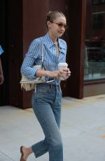 GIGI HADID in Jeans Leaves Her Appartment in New York 07/25/2017