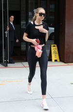 GIGI HADID in Tights Leaves Her Apartment in New York 07/25/2017