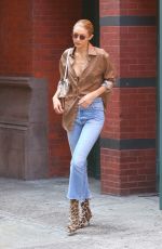 GIGI HADID Leaves Her Apartment in New York 07/18/2017