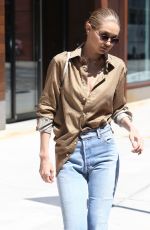 GIGI HADID Leaves Her Apartment in New York 07/18/2017