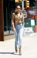 GIGI HADID Leaves Her Apartment in New York 07/18/2017