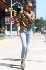 GIGI HADID Leaves Her Apartment in New York 07/18/2017