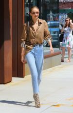 GIGI HADID Leaves Her Apartment in New York 07/18/2017