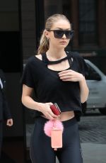 GIGI HADID Out and About in New York 07/25/2017