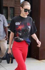 GIGI HADID Out in New York 07/28/2017