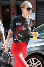 GIGI HADID Out in New York 07/28/2017