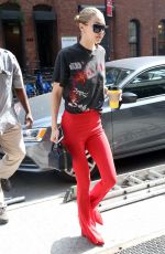 GIGI HADID Out in New York 07/28/2017