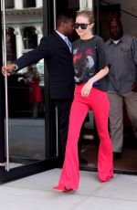GIGI HADID Out in New York 07/28/2017