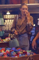 GIGI HADID Out Shopping in New York 07/18/2017