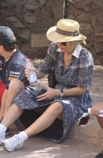 GILLIAN ANDERSON Out and About in Rome 07/19/2017