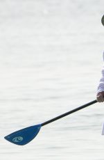 GLENN CLOSE Paddleboarding in Barbados 07/02/2017