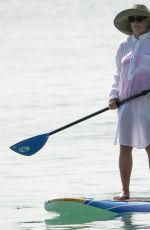 GLENN CLOSE Paddleboarding in Barbados 07/02/2017