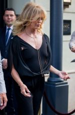 GOLDIE HAWN Leaves Her Hotel in Berlin 07/05/2017
