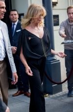 GOLDIE HAWN Leaves Her Hotel in Berlin 07/05/2017