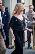 GOLDIE HAWN Leaves Her Hotel in Berlin 07/05/2017