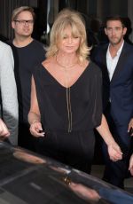 GOLDIE HAWN Leaves Her Hotel in Berlin 07/05/2017