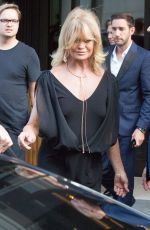 GOLDIE HAWN Leaves Her Hotel in Berlin 07/05/2017