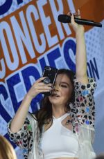 HAILEE STEINFELD Performs at Today Show Concert Series in New York 07/14/2017