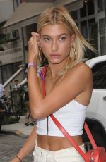 HAILEY BALDWIN in Ripped Jeans and Tank Top Out in New York 07/28/2017