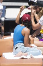 HAILEY BALDWIN on a Boat Trip in Miami 07/07/2017