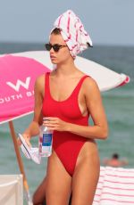 HAILEY CLAUSON in Swimsuit at a Beach in Miami 07/23/2017