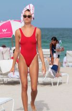 HAILEY CLAUSON in Swimsuit at a Beach in Miami 07/23/2017