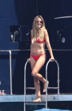 HEIDI KLUM in Bikini at a Yacht in Saint Tropez 07/27/2017