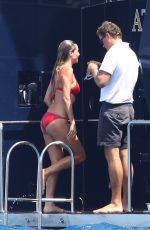 HEIDI KLUM in Bikini at a Yacht in Saint Tropez 07/27/2017
