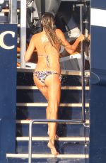 HEIDI KLUM in Bikini on a Yacht in Cap D